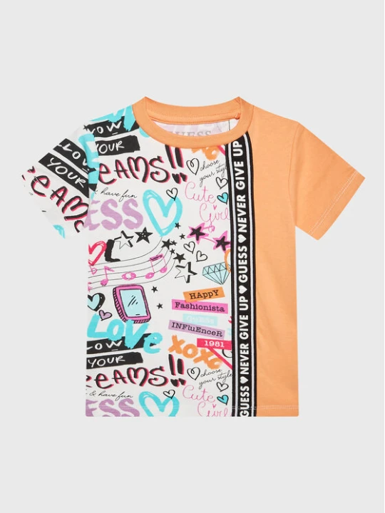 Zdjęcie produktu Guess T-Shirt K3RI24 K6YW3 Pomarańczowy Regular Fit