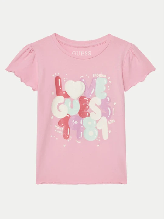 Zdjęcie produktu Guess T-Shirt K5GI15K6YW4 Różowy Regular Fit