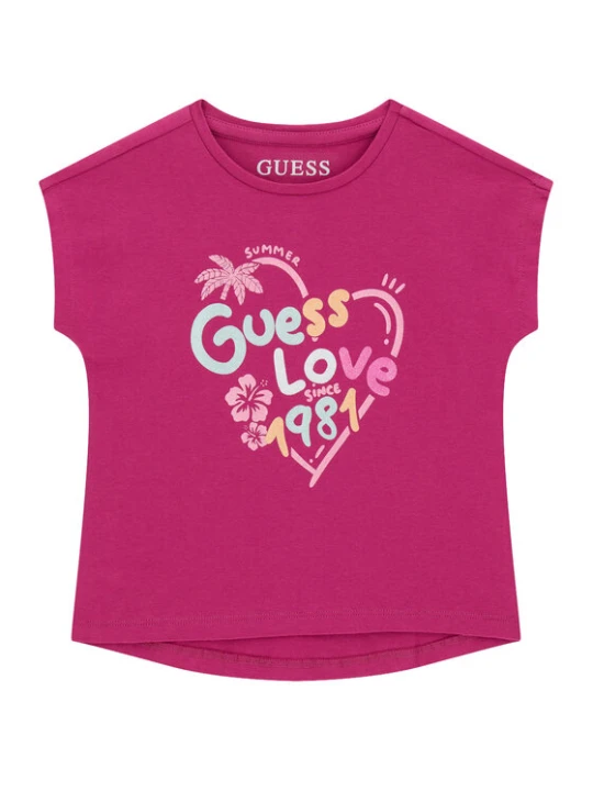 Zdjęcie produktu Guess T-Shirt K6GI03 K6YW4 Różowy ciemny Regular Fit