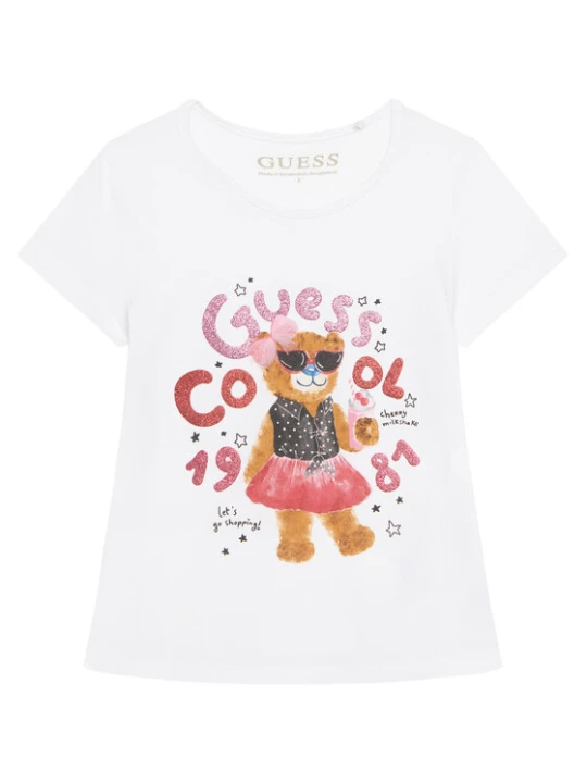 Zdjęcie produktu Guess T-Shirt K6RI03 K6YW4 Biały Regular Fit