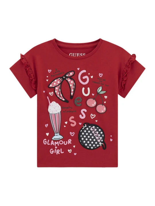 Zdjęcie produktu Guess T-Shirt K6RI04 K6YW4 Czerwony Regular Fit