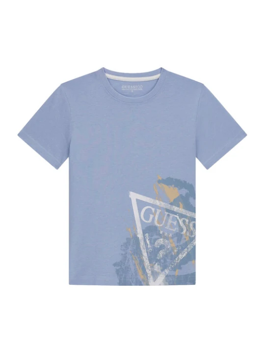 Zdjęcie produktu Guess T-Shirt L6RI14 K8HM4 Błękitny Regular Fit Niebieski jasny