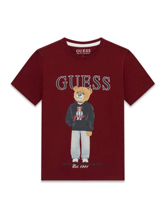 Zdjęcie produktu Guess T-Shirt L6YI19 K3750 Bordowy Regular Fit