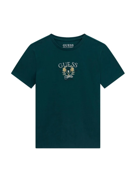 Zdjęcie produktu Guess T-Shirt L6YI25 K3764 Zielony ciemny Regular Fit