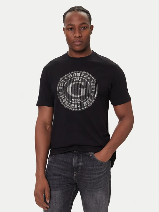 Zdjęcie produktu Guess T-Shirt M5BI15 K8FQ4 Czarny Regular Fit