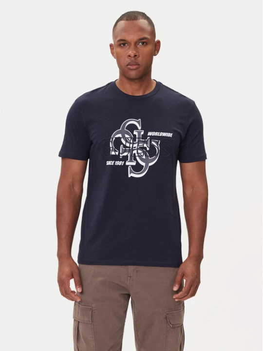 Zdjęcie produktu Guess T-Shirt M5BI72 I3Z14 Niebieski Slim Fit