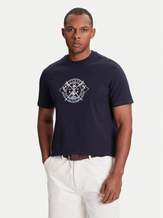 Zdjęcie produktu Guess T-Shirt M5YI62 K8FQ4 Granatowy Regular Fit
