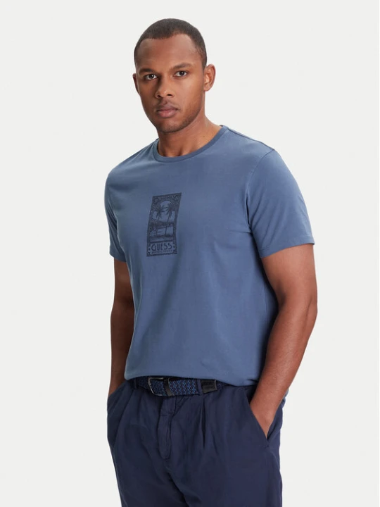 Zdjęcie produktu Guess T-Shirt M5YI67 KBW41 Niebieski Regular Fit