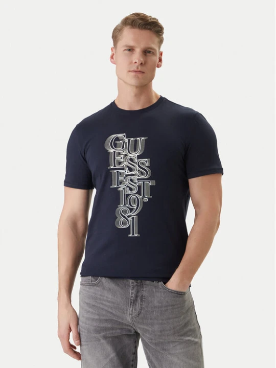 Zdjęcie produktu Guess T-Shirt M6GI10 K2991 Granatowy Slim Fit