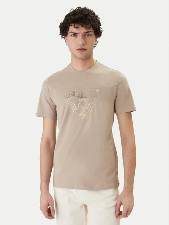 Zdjęcie produktu Guess T-Shirt M6GI11 K2992 Beżowy Slim Fit