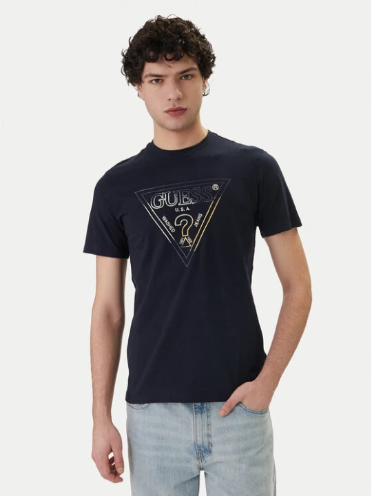 Zdjęcie produktu Guess T-Shirt M6GI11 K2992 Granatowy Slim Fit