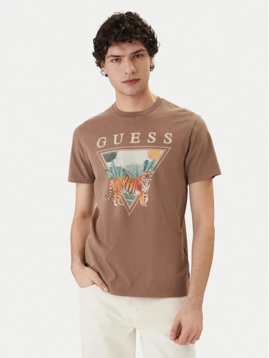 Zdjęcie produktu Guess T-Shirt M6GI33 K3310 Brązowy Regular Fit