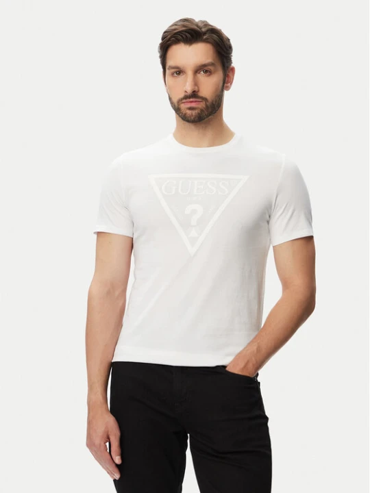 Zdjęcie produktu Guess T-Shirt M6YI71 K3745 Biały Slim Fit