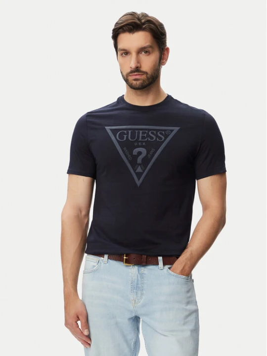 Zdjęcie produktu Guess T-Shirt M6YI71 K3745 Granatowy Slim Fit