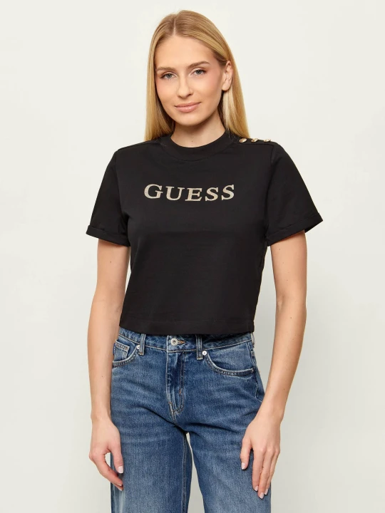 Zdjęcie produktu GUESS T-shirt MARINA | Cropped Fit czarny