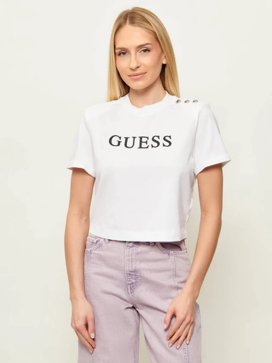 Zdjęcie produktu GUESS T-shirt MARINA | Cropped Fit biały