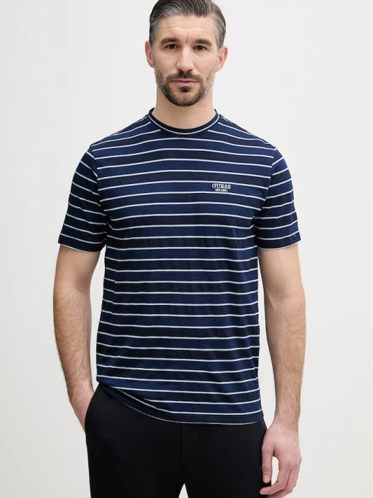 Zdjęcie produktu Guess t-shirt męski bawełniany niebieski