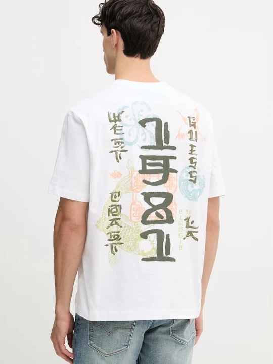 Zdjęcie produktu Guess t-shirt męski bawełniany biały