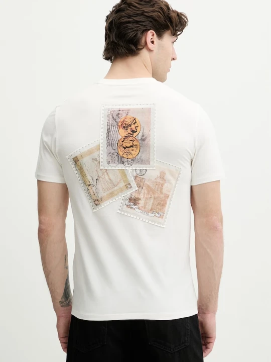 Zdjęcie produktu Guess T-shirt męski bawełniany biały