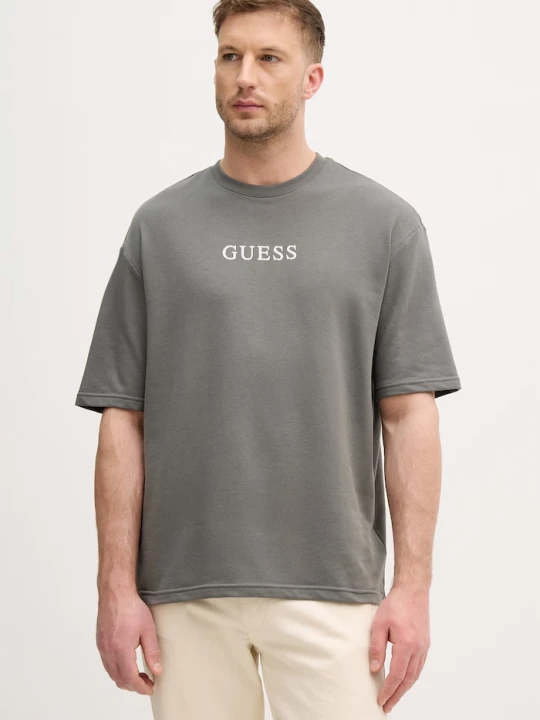 Zdjęcie produktu Guess t-shirt męski bawełniany BRIAN zielony