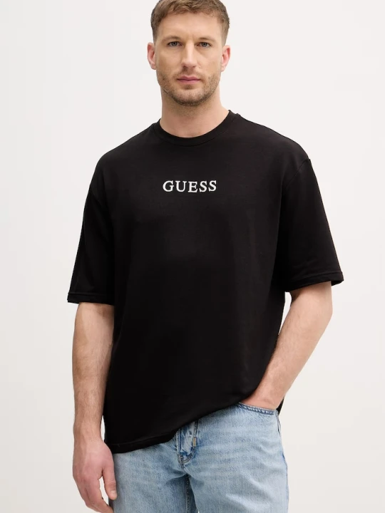 Zdjęcie produktu Guess t-shirt męski bawełniany BRIAN czarny