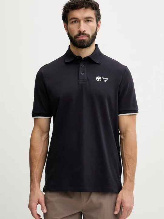 Zdjęcie produktu Guess t-shirt męski bawełniany z elastanem x North Sails granatowy