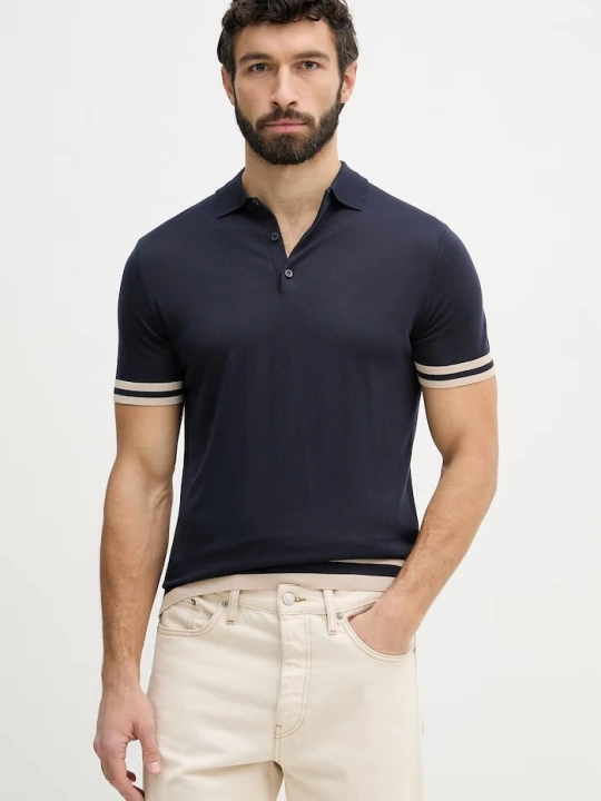 Zdjęcie produktu Guess t-shirt męski LARRY granatowy