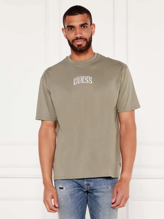 Zdjęcie produktu GUESS T-shirt MIRROR | Classic fit oliwkowy