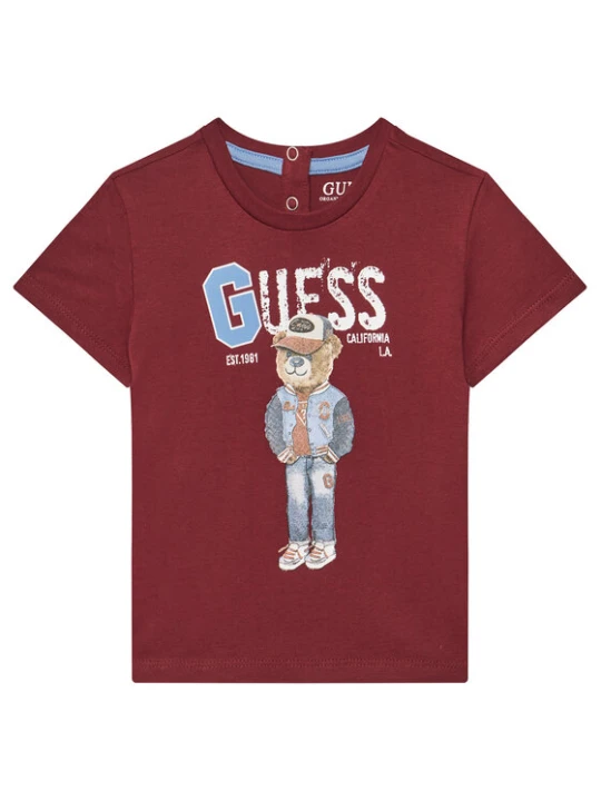 Zdjęcie produktu Guess T-Shirt N5YI22 K8HM4 Bordowy Regular Fit