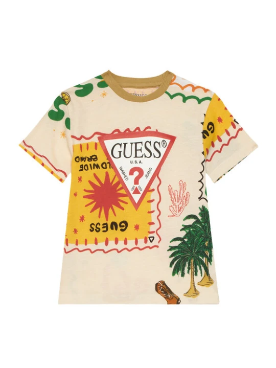 Zdjęcie produktu Guess T-Shirt N6GI02 K8HM4 Beżowy Regular Fit
