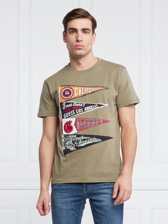 Zdjęcie produktu GUESS T-shirt PENNANT | Regular Fit khaki
