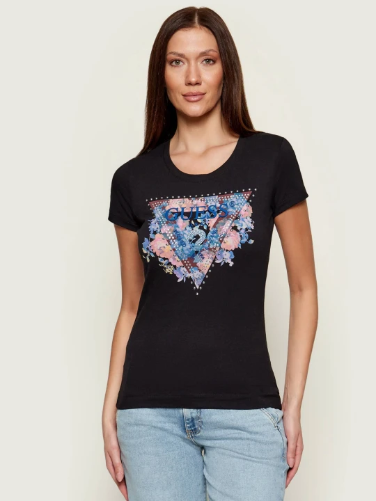 Zdjęcie produktu GUESS T-shirt PEONY | Slim Fit czarny