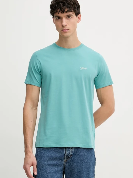 Zdjęcie produktu Guess t-shirt PIMA turkusowy