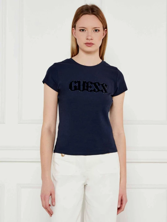 Zdjęcie produktu GUESS T-shirt PONY HAIR | Regular Fit granatowy