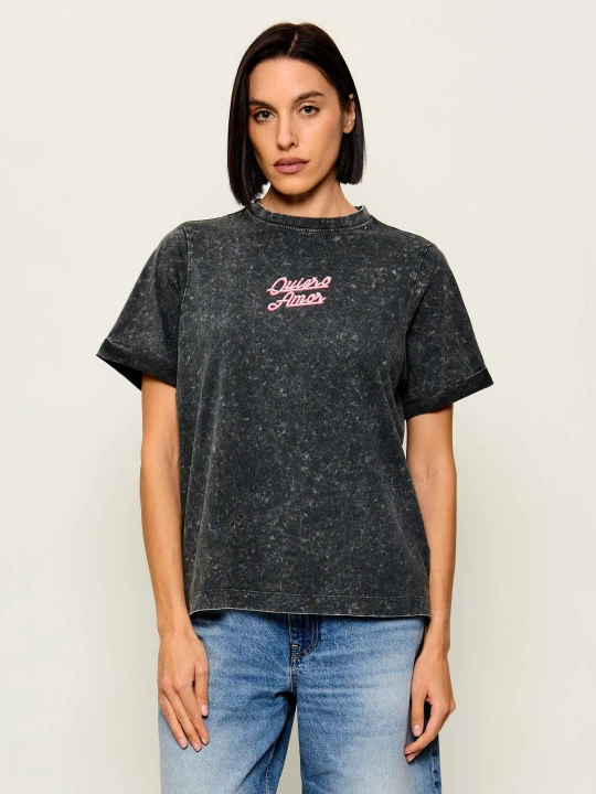 Zdjęcie produktu GUESS T-shirt QUIERO AMOR | Relaxed fit czarny