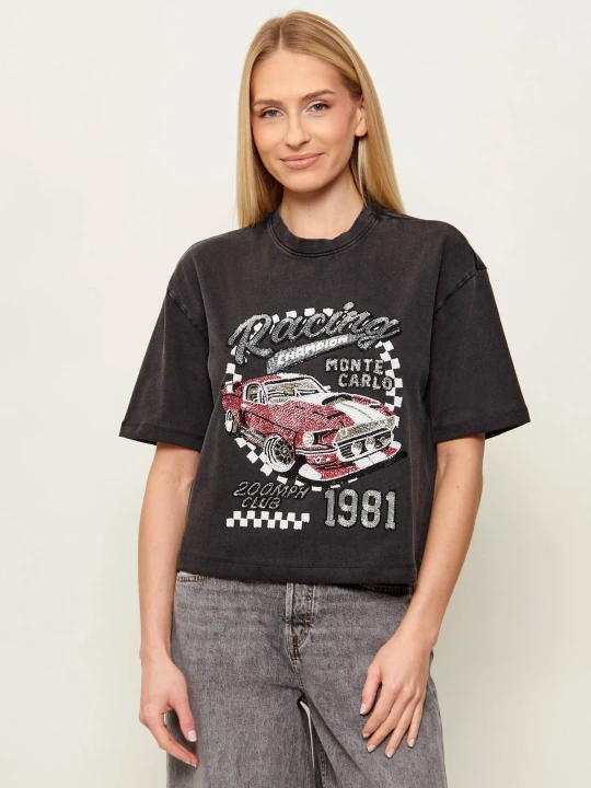 Zdjęcie produktu GUESS T-shirt RACE CAR TEE | Relaxed fit czarny