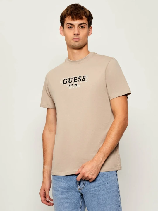 Zdjęcie produktu GUESS T-shirt | Regular Fit beżowy