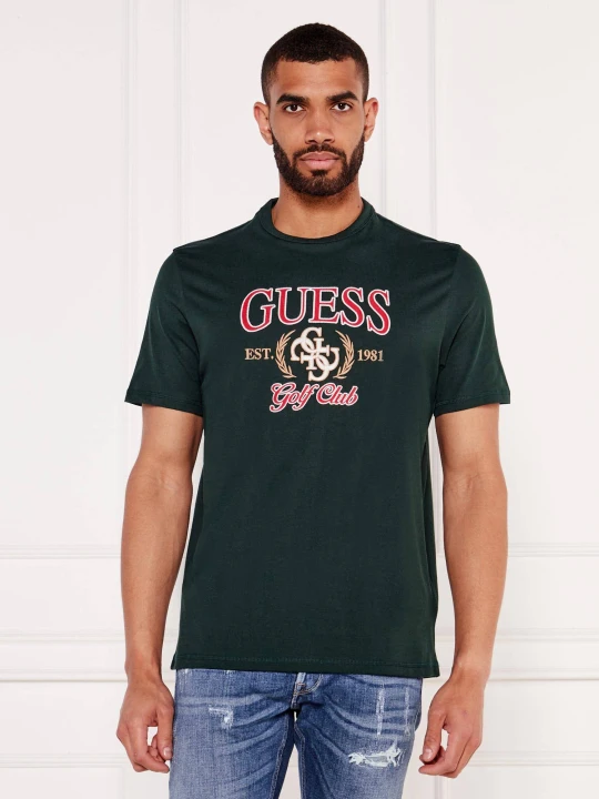 Zdjęcie produktu GUESS T-shirt | Regular Fit butelkowa zieleń