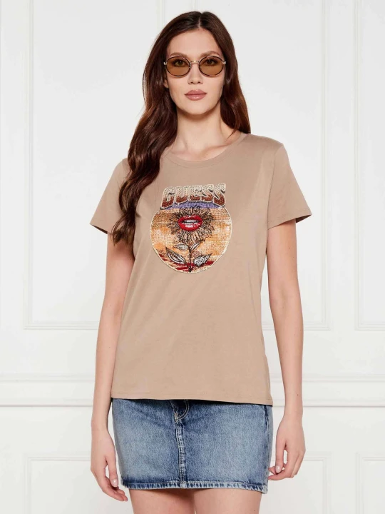 Zdjęcie produktu GUESS T-shirt | Regular Fit beżowy