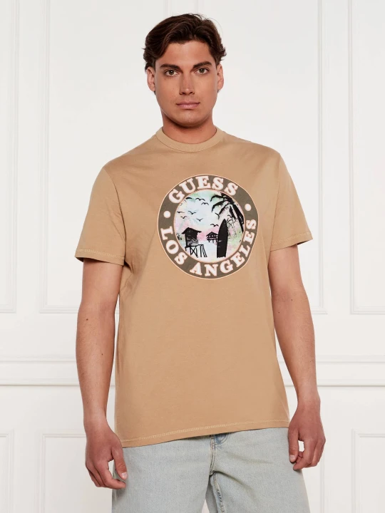 Zdjęcie produktu GUESS T-shirt | Regular Fit beżowy