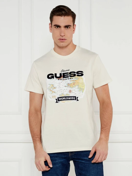 Zdjęcie produktu GUESS T-shirt | Regular Fit ecru