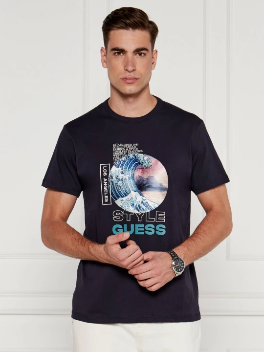 Zdjęcie produktu GUESS T-shirt | Regular Fit granatowy