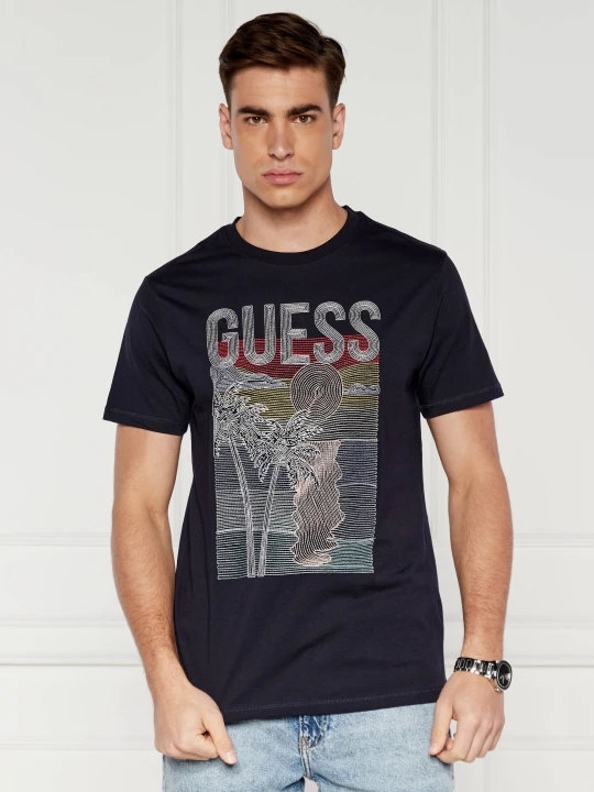 Zdjęcie produktu GUESS T-shirt | Regular Fit granatowy