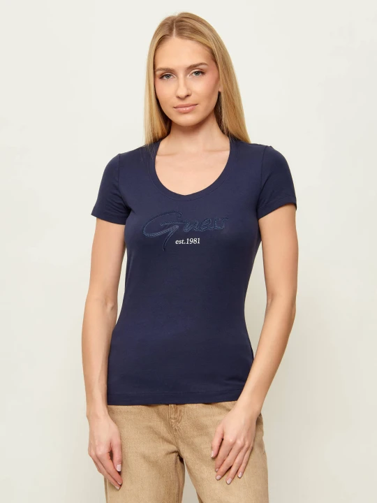 Zdjęcie produktu GUESS T-shirt | Slim Fit granatowy