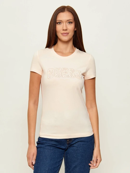 Zdjęcie produktu GUESS T-shirt | Slim Fit brzoskwiniowy