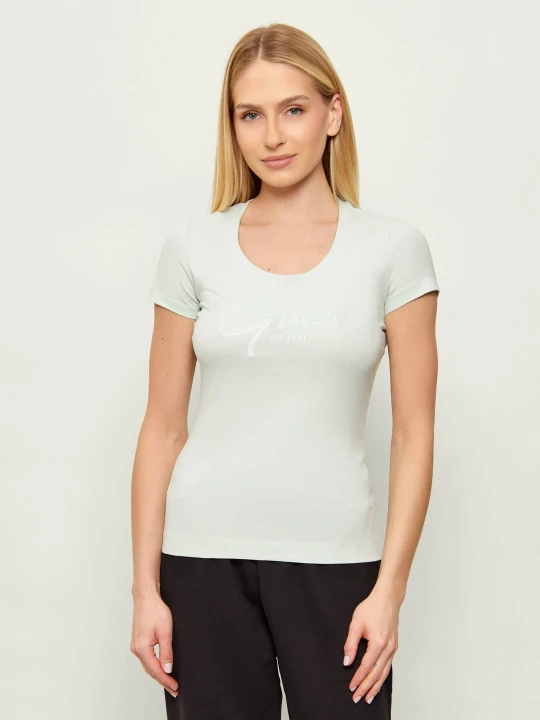 Zdjęcie produktu GUESS T-shirt | Slim Fit miętowy