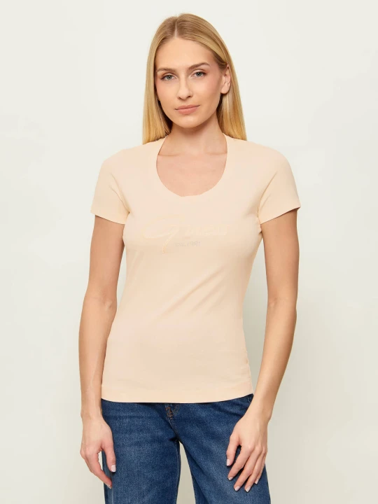 Zdjęcie produktu GUESS T-shirt | Slim Fit pomarańczowy