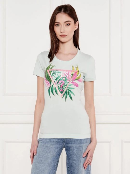 Zdjęcie produktu GUESS T-shirt | Slim Fit miętowy