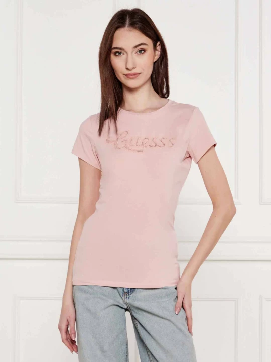 Zdjęcie produktu GUESS T-shirt | Slim Fit różowy