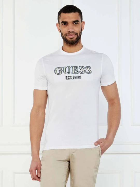 Zdjęcie produktu GUESS T-shirt | Slim Fit biały